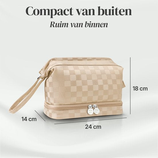 Skycases Travel Essentials - Kulturtasche und Make-up-Organizer - wasserdicht und kompakt - geeignet für Reisen und den täglichen Gebrauch - Unisex - Gold
