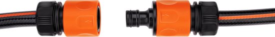 BLACK+DECKER Verbindungs-Gartenschlauch - ⌀ 3.2 x 5.2 CM - 2 Schläuche verbinden - Schwarz