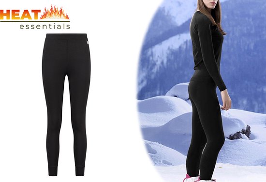 Thermo-Unterwäsche Damen - Thermo-Leggings Damen - Schwarz - S - Thermo-Bekleidung Damen - Thermo-Hose Damen - Thermo-Leggings - Thermo-Hose Damen