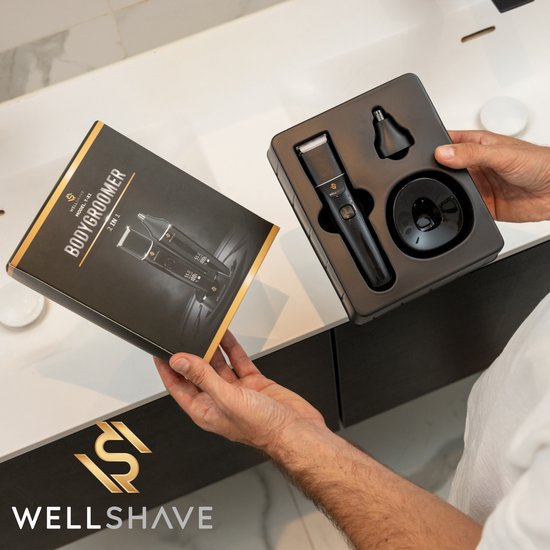 Wellshave 2 in 1 Bodygroomer Men - Multitrimmer für Körper und Bart - Schamhaartrimmer Men - Körpertrimmer Men - Nasentrimmer - Dual Groomer