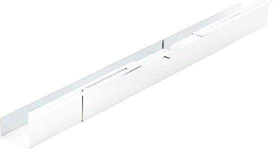 BRASQ Kabelwanne für Schreibtisch – 79-150 cm – Kabelmanagement – Unter Tisch - Weiß