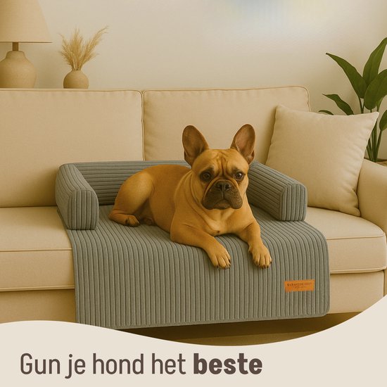 By Cee Cee Original Hundedeckenbank - Hundedeckenbank - Hundekorb - Premium - komplett mit Reißverschluss - Rippengewebe - Dunkelgrau - 90x90 - Größe M