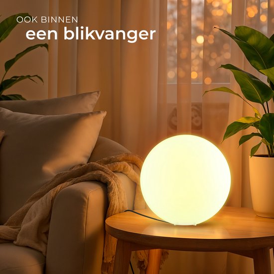 tectake® Garden Bulb - Ø30 cm - Kugelförmige LED-Lampe für den Außenbereich mit Fernbedienung - 16 Farben und 5 Lichtmodi - Wetterfeste Gartenbeleuchtung - Partydekoration - Gartendekoration - Inklusive Leuchtmittel - Glühbirne - Glühbirnen für den Außenb