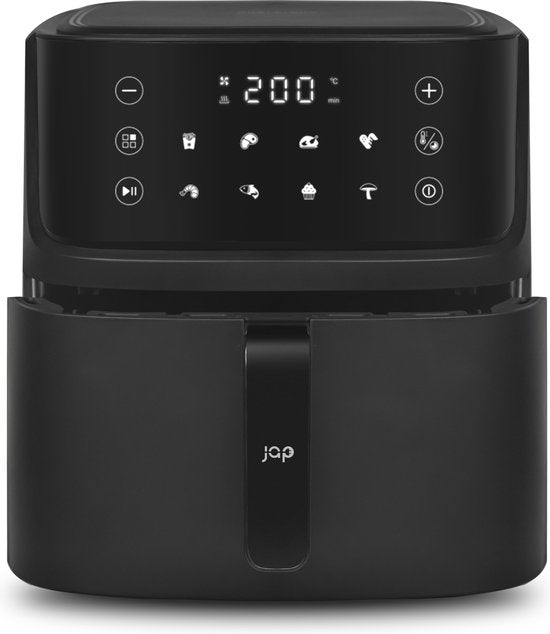 JAP Appliances Ascension - Airfryer XL - Heißluftfritteuse XXL - 2000W - 7,6L Kapazität - 60ºC bis 200ºC - Schwarz