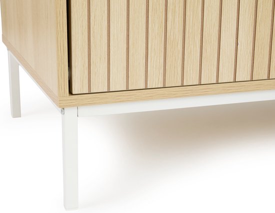 Lifa Living TV-Möbel Sorrento - MDF/Metall - Hellbraun - 110x40x50cm - Max. Belastbarkeit 25kg