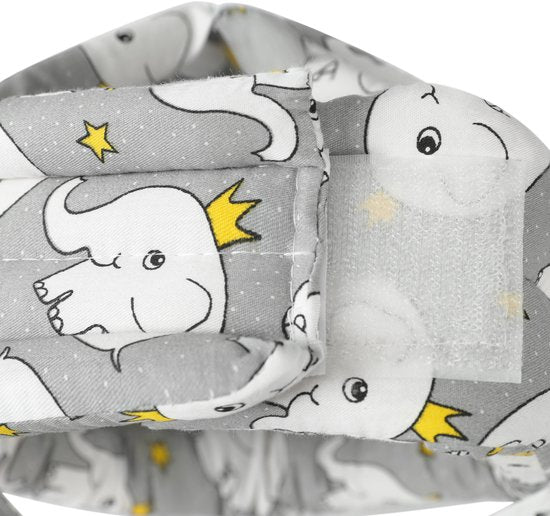 Babykopfschutz - Sicherheitshelm mit Kissen - für Kleinkinder und Babys beim Laufenlernen - weich, leicht und verstellbar - Elefant
