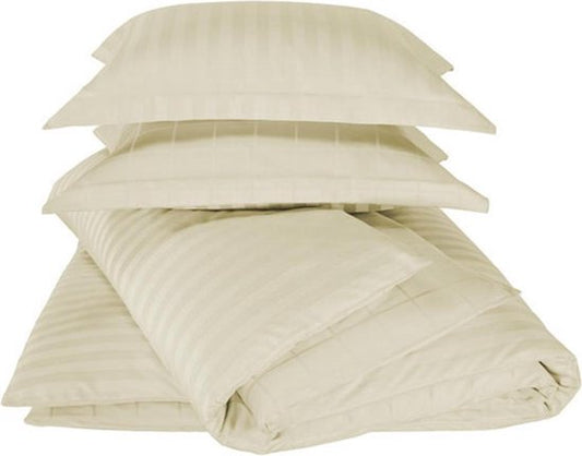 De Witte Lietaer Bettbezug aus Baumwollsatin Zygo – Einzelbett – 240 x 220 cm – Elfenbein