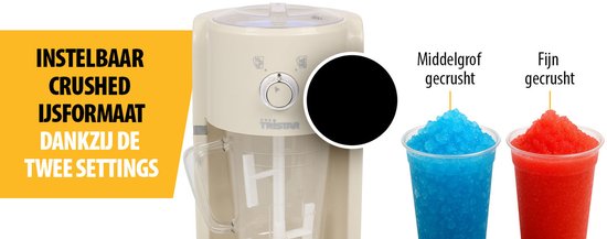 Tristar KD-7310 - Eiscrusher Slushy-Maschine - 30W - 1,1 Liter - Creme weiß