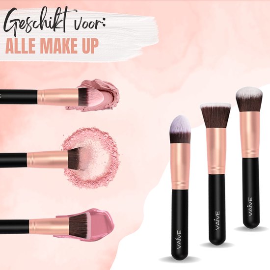 VAIVE Makeup Pinsel Set - Foundation Pinsel - Lidschattenpinsel - Puderpinsel - Makeup Pinsel - Pinselsets - Augenbrauenpinsel