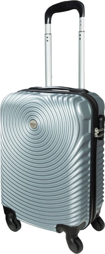 Ceruzo Handgepäckkoffer – Trolley – 28 l – 51,5 cm – Silbergrau – 360°-Drehrollen – Zahlenschloss