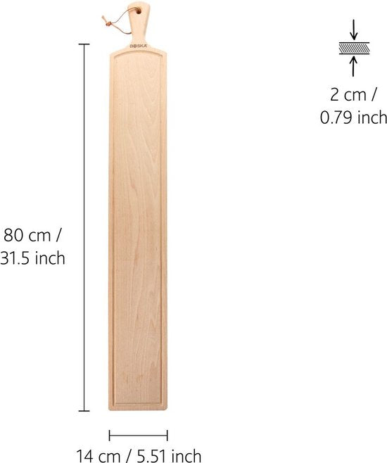 Boska Servierbrett Amigo XXL - Borrelplank - Buchenholz - Braun - 81,5 cm lang