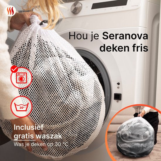 Seranova Heizdecke 3XL - Extra Heizdrähte - Premium Modell - 200x180 cm - 2 Personen Heizdecke - Doppelseitiges Fleece Sherpa - Grau
