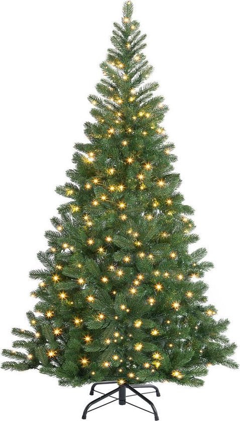 Casaria Künstlicher Weihnachtsbaum - 140cm Weihnachtsbeleuchtung 100 LEDS - Grün