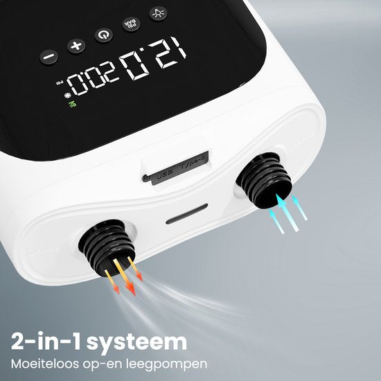 Auronic 2-in-1 Elektrische Luftpumpe - 4000 mAh Akku - 12-17V - 20 PSI - u.a. SUP Board, Luftmatratze, Kajak, Kite & Zelt - aufblasen/entlüften