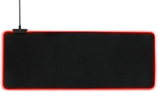 DUTCH ORIGINALS Gaming Mousepad XXL - RGB-LED-Beleuchtung - 9 Farben - einstellbare Helligkeit - Anti-Rutsch - 80 x 30 cm