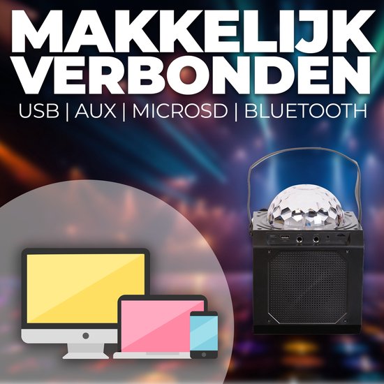 Denver Karaoke Set Kinder & Erwachsene - Disco Lights - Bluetooth - Inkl. Mikrofon - Lautsprecher Party Box - Party Box - BTM618