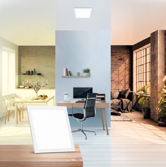 LEDVANCE Leuchte: für Decke, SunHome Panels / 2- W, 22-...24- V, Abstrahlwinkel: 11-, Tunable White, 22- ... 5- K, Gehäusematerial: Aluminium, IP2-