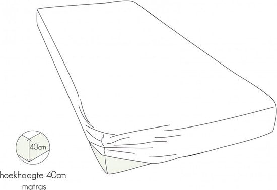 Kayori Matratzenschoner - Jersey - (Eckhöhe 40 cm ) Weiß - B 180 x L 200/220 cm - Twin-Jumeaux Luftdurchlässig - Geeignet für Standard Matratze/Boxspring/Matratze + Topper/Wasserbett - KAY005027-B 180 x L 200/220 cm