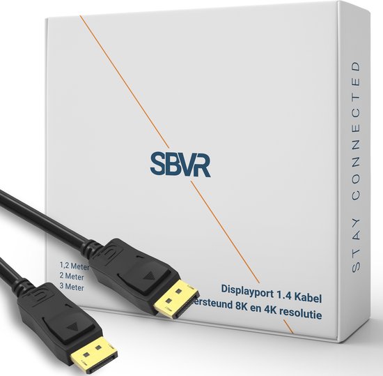 DisplayPort-Kabel 1.4 - Stecker auf Stecker - 8K 60Hz - 4K 144Hz - DP-Kabel - 3 Meter