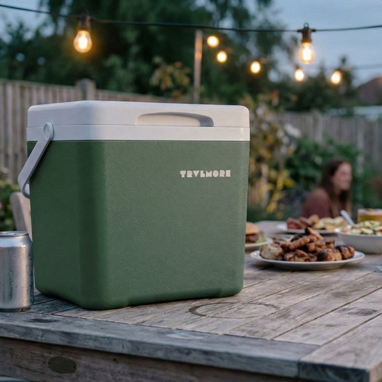 TRVLMORE Cool Box 14L - Kühlbox - Inklusive Kühlelement - Kühlbox Klein - Grün