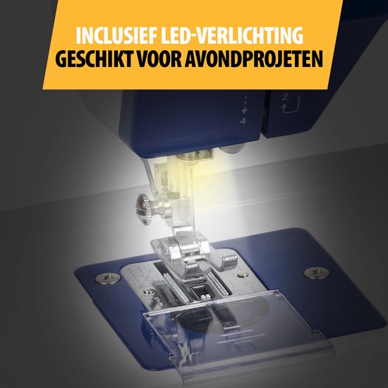 Tristar SM-6005 Nähmaschine - 38 Stiche - Kompakt & Leistungsstark - Automatischer Fadeneinfädler - LED-Beleuchtung - Inklusive Zubehör