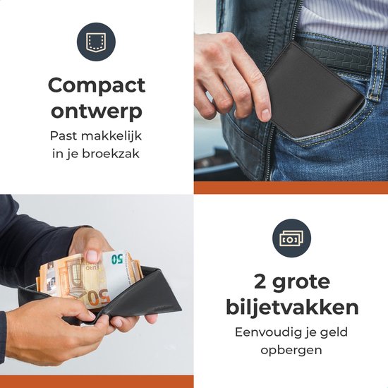 Castagnola Leder Brieftasche - Brieftasche Herren mit Kartenfächern - ohne Münzfach - 12 Karten und 2 Geldscheinfächer - Anti Skimming und Hacking
