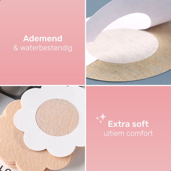 Soft & Silky Nippelabdeckungen - 8 Stück - Nippel - Aufkleber - Aufkleber - Schutz - Abdeckung - Klebe-BH - Tittenklebeband