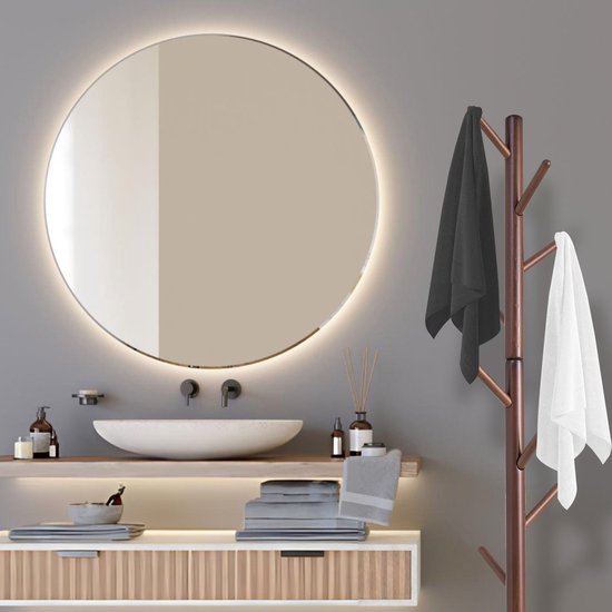 Bayt Garderobe - Stehende Garderobe - Garderobenständer Holz - Garderobenständer - 8 Haken - 175 cm - Braun