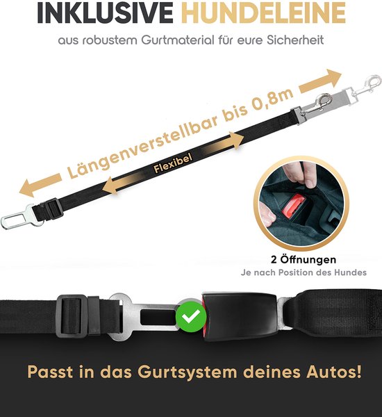 HELDENWERK Autoschondecke - Für Hunde - Rücksitzbank - Wasserdicht und kratzfest - Inklusive Seitenschutz und Sichtfenster - Schwarz