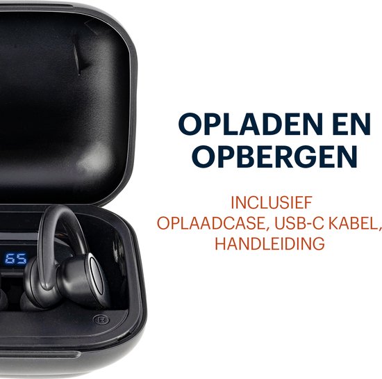 Grundig Wireless Bluetooth Earbuds - True Wireless Earphones Wireless - Ohrhörer mit bis zu 30 Stunden Spielzeit - USB-C Schnellladung - Komfortable Passform - Schwarz