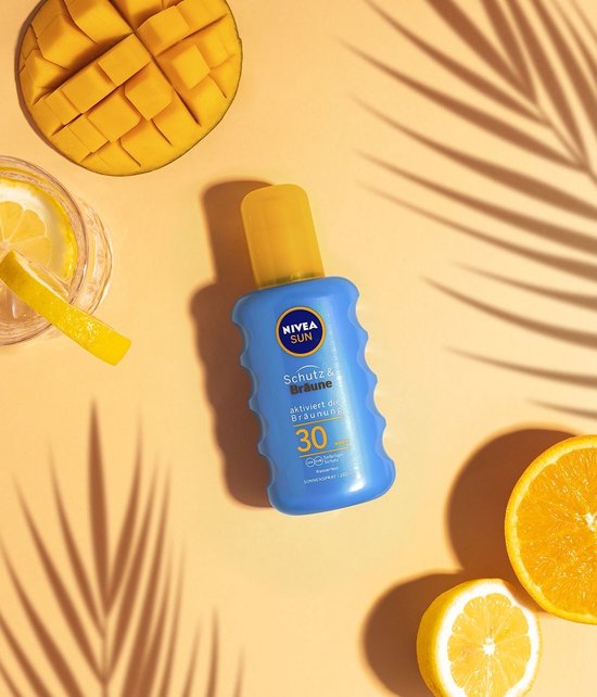 NIVEA SUN Protect & Bronze Sonnenschutzspray - SPF 30 - Sonnenspray - Wasserfest - Bräunungsfördernd - 200 ml
