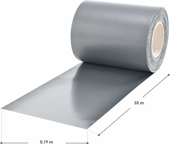 PVC-Sichtschutzstreifen - 3 Stück - 35 Meter - Grau - inkl. Befestigungsclips