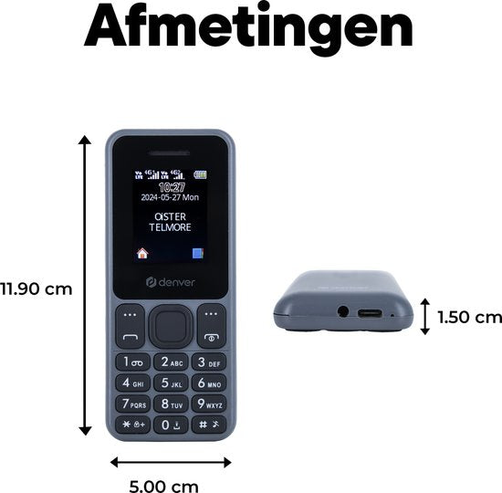 Denver - Senioren Mobiltelefon 4G - GSM - Full NL und FR - Simlock-frei - FAS1860L