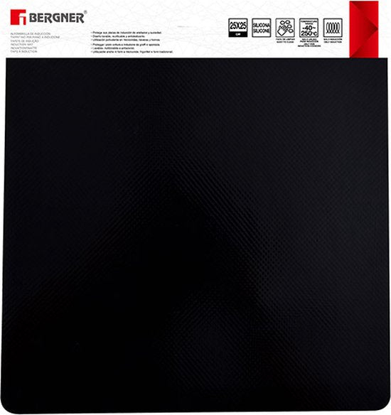 Bergner - Induktionskochfeldschutz - Quadratisch - 25 x 25cm - Silikon