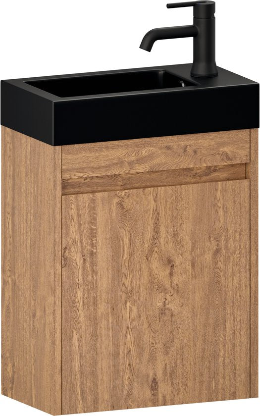 Mirlux Toilettenschrank Eiche Warm - Brunnenschrank - Toilettenschrank - 40cm