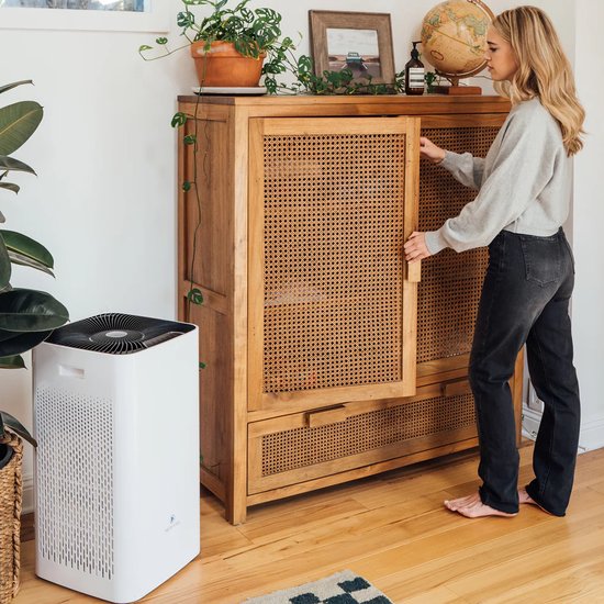 Medify Air MA-112 Luftreiniger - 855 m³/h Luftreiniger - Ionisator & HEPA H13 Filter - 4 Modi + Schlafmodus - Bis zu 342 m² pro Stunde - Gegen Heuschnupfen, Hausstaubmilben & Allergien - Weiß