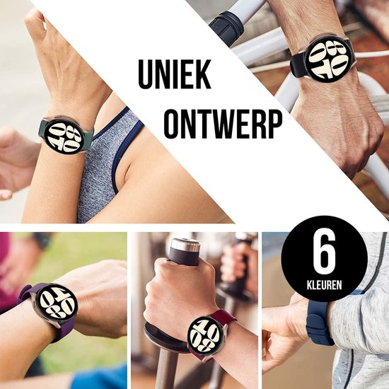 Podec Smartwatch Multicolour 6er Set - Silikonband 20mm - Uhrenarmband passend für Samsung Galaxy Watch Active / Active2 40 & 44mm / Galaxy Watch 3 41mm / Galaxy Watch 42mm / Galaxy Watch 4 & 4 Classic / Watch 5 / 5 Pro / Watch 6 / 6 Classic