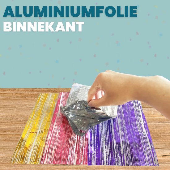 Feestio Partytüten 100 Stück - 17 x 25 cm - Bonbontüten - Leckerli-Tüten Kinderparty - Geschenktüten - Gestreift