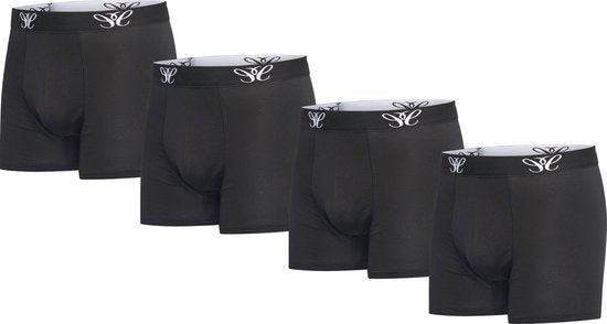 Cappuccino Italia - Herren-Unterhosen 4er-Pack Boxershorts - Schwarz - Größe S