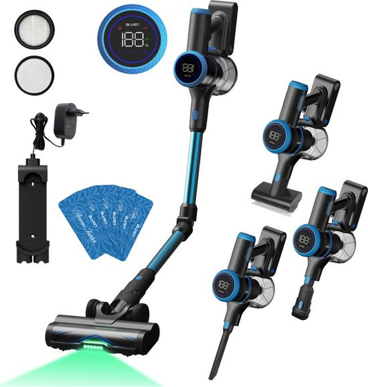 Ølven Stabstaubsauger CleanMax - Kabellos - 400W - Staubbuster - 55Min Akku - Beutelloser Staubsauger - Aroma Funktion