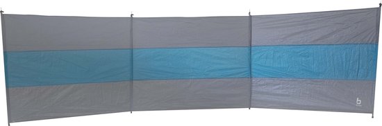 Bo-Camp - Windschutz - Brendan - 3 Fächer - Grau/Blau