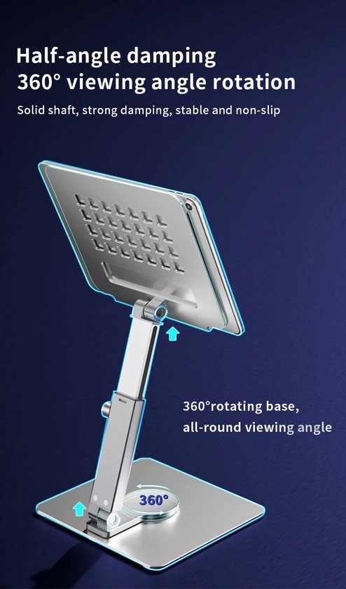 Garpex® Laptop-Ständer – Verstellbar & um 360° drehbar – Aluminium – Universell für Geräte von 10 bis 17 Zoll