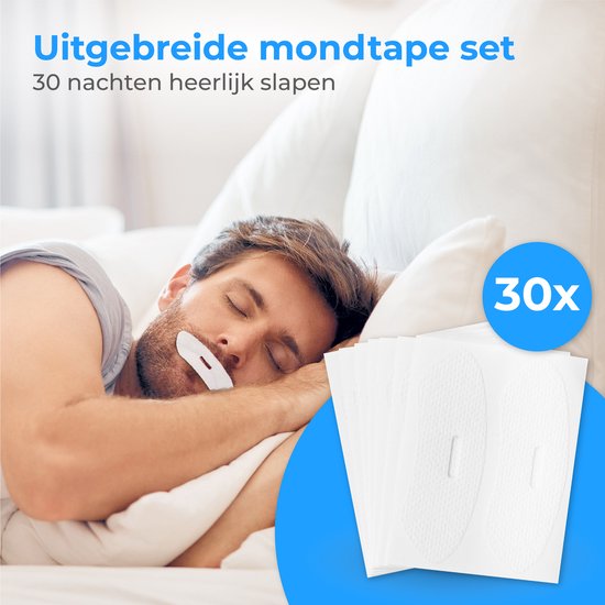 Nuvance - Mundpflaster - 30 Stück - Mundpflaster - Anti Schnarch - Mundpflaster - Festes Klebeband - Schlafpflaster