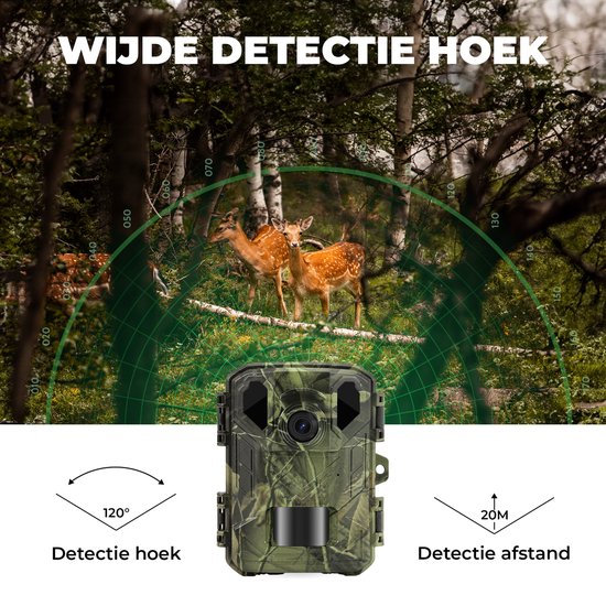 Denver Wildkamera mit Nachtsicht - 4K Ultra HD - 50MP - LCD-Bildschirm - wasserdicht - WCS5023