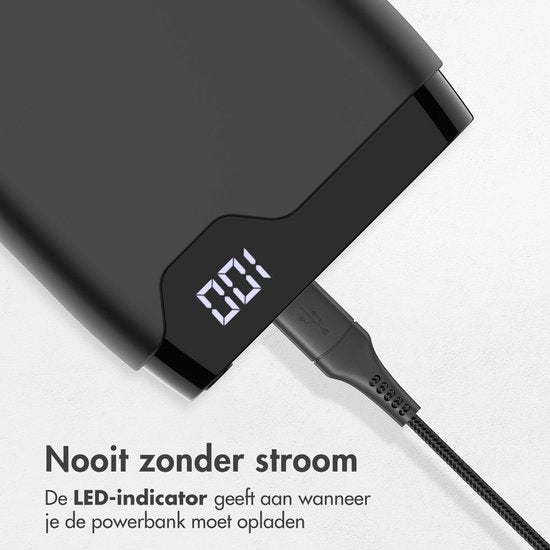 imoshion - Powerbank 20000 mAh - Schnellladegerät - 22,5W - USB-C & USB-A - geeignet für iOS/Android - Schwarz