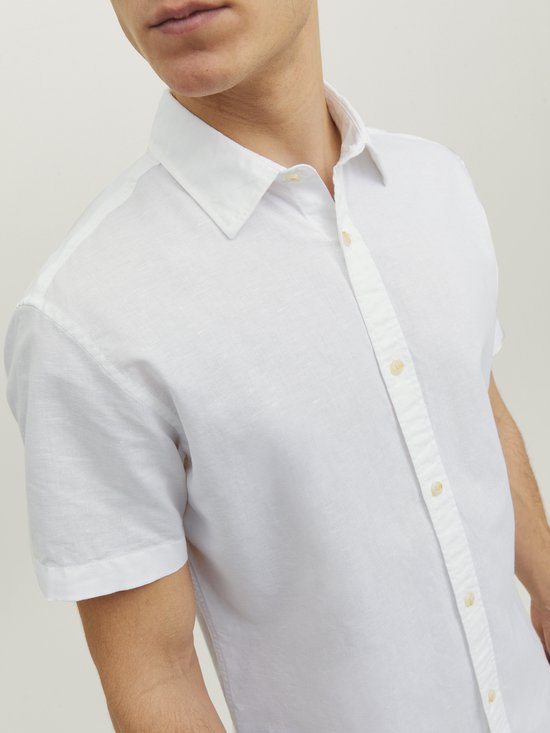 Jack & Jones - Herrenhemden Sommer Kurzarm - Weiß - Größe XL