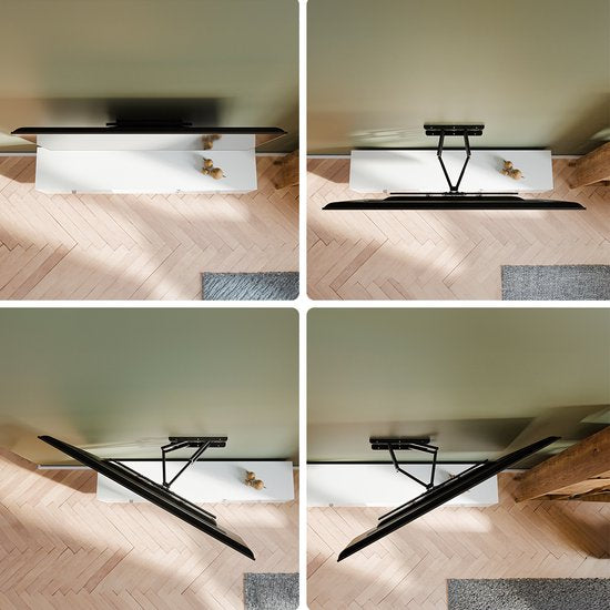Auronic TV-Halterung - TV-Wandhalterung - drehbar und neigbar - 37 bis 90 Zoll - bis zu 65 KG - Schwarz