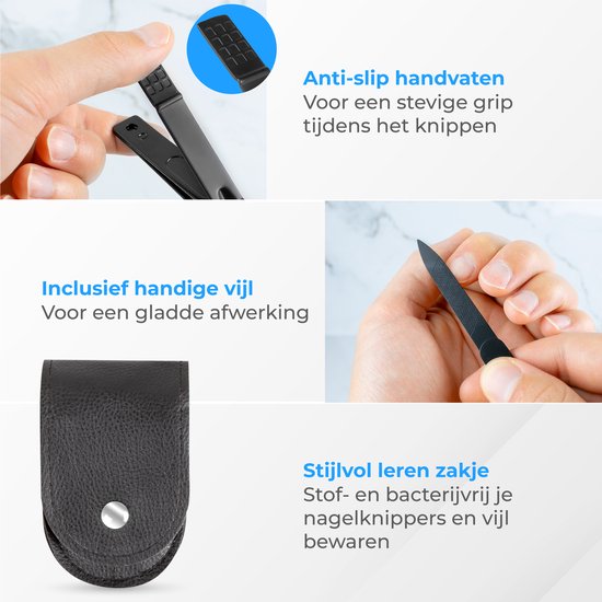Nuvance - Nagelknipser - 4 in 1 - Nagelknipser-Set mit Nagelfeile - Nagelknipser - Zehennagelknipser - Für kahle Nägel