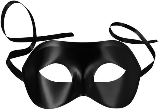 Dressforfun Faschingskostüm Venezianische Maske Einfarbig Schwarz – Unisex – Einheitsgröße