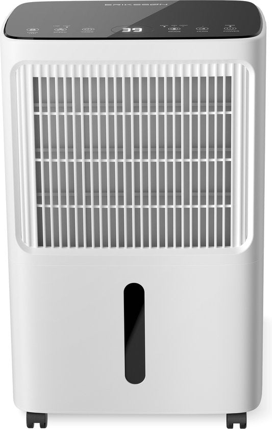 Erikssøn Dry Pro Plus Luftentfeuchter - 16 L/Tag - Waschtrockenfunktion - Für Schlafzimmer, Bad, Wohnzimmer & Keller - Weiß